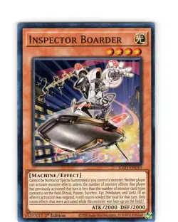 Yu-Gi-Oh TCG Inspector Boarder RA01-EN010 1st Edition Super Rare Card NM - Image 1