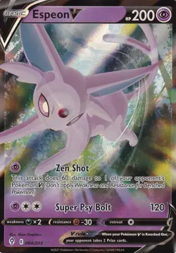 Espeon V 064/203 Pokemon TCG - Evolving Skies Sword & Shield Ultra Rare Card - Image 1