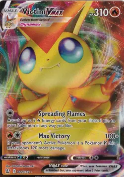 Victini VMAX 022/163 - Battle Styles - Ultra Rare Holo Pokemon Card NM - Image 1