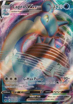 Lapras Vmax 050/202 Sword & Shield Full Art Ultra Rare Pokemon Card - Image 1
