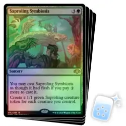 FOIL SAPROLING SYMBIOSIS X4 Dominaria Remastered Magic MTG MINT CARD - Image 1