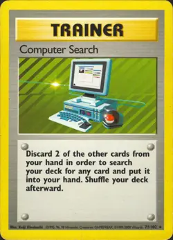 Computer Search 71/102 (1999-2000 UK Print) Base Set Pokemon Card HP - Image 1