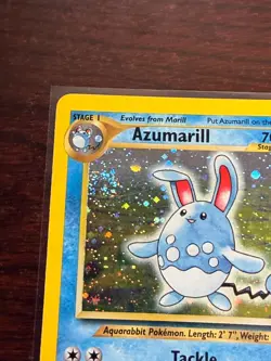 Pokemon TCG Azumarill Neo Genesis Holo Card 2/111 - Image 3
