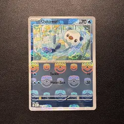 Oshawott (Master Ball Pattern) White Flare Holo Card 021/086 Pokemon TCG - Image 1