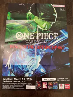 One Piece Card Game Wings of the Captain OP-06 Promo Poster Store Exclusive - Image 1