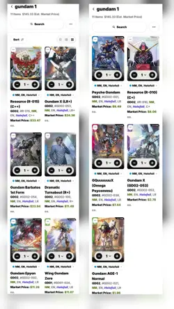 gundam dual impact card lot - all LR/+'s , pack fresh - Image 4