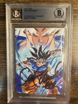 Dragonball Hand Drawn Sketch Art Card Signed Goku Sean Schemmel 1 of 1! Beckett - Image 1