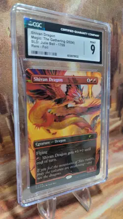 MTG Shivan Dragon Foi Borderless l #170 Julie Bell Secret Lair CGC 9 Mint - Image 3