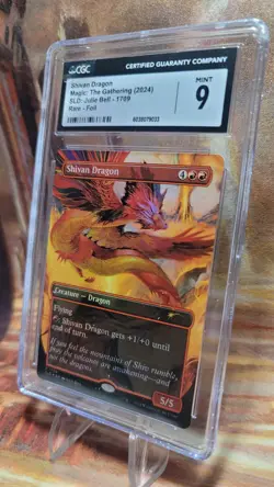 MTG Shivan Dragon Foi Borderless l #170 Julie Bell Secret Lair CGC 9 Mint - Image 4