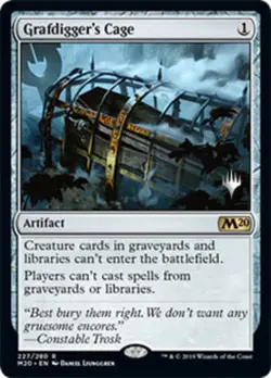 1 x Grafdigger's Cage - Promo Pack - Core Set 2020 - NM-Mint - MTG - Image 1
