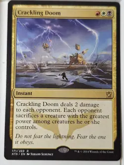 Crackling Doom - Khans of Tarkir - Magic the Gathering MTG Nice! - Image 1