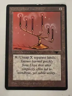 Magic the Gathering MTG Antiquities CANDELABRA OF TAWNOS LP- (Beta Bob) - Image 1