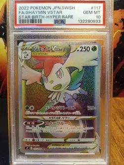 2022 Pokemon S9 Shaymin Vstar #117 PSA GEM MINT 10 - Image 1