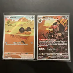 Pokemon Black Bolt And White Flare Illustration Rare Lot Of 2 Sadile & Mandibuzz - Image 1