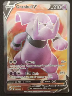Granbull V 159/172 SWSH Brilliant Stars Full Art Ultra Rare Holo Pokemon 2022 NM - Image 1