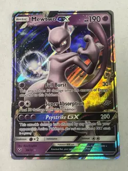 Pokemon TCG Mewtwo GX Shining Legends 39/73 Holo Ultra Rare - Image 1