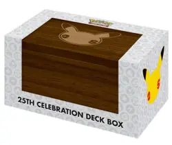 Pokemon 25th Celebration Deck Box - Premium Wood Pikachu 25th Logo Edition - Image 1