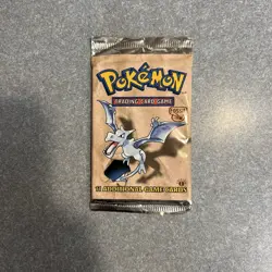 Pokemon Fossil 1st Editon Booster Pack Unweighed & Sealed Aerodactyl 4702771060714 - Image 1