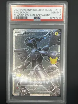 2021 POKEMON CELEBRATIONS CLASSIC COLLECTION #114 FULL ART/ZEKROM PSA 10 - Image 1