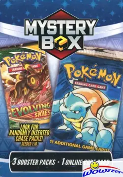 2024 MJ Holdings POKEMON MYSTERY Sealed HANGER Box-3 Booster Pack+Online Code - Image 1