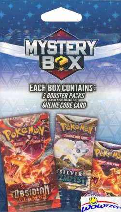 2024 MJ Holdings POKEMON MYSTERY Sealed HANGER Box-3 Booster Pack+Online Code - Image 2
