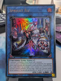 YuGiOh! Spright Elf POTE-EN049 Ultra Rare 1st Ed - Image 1