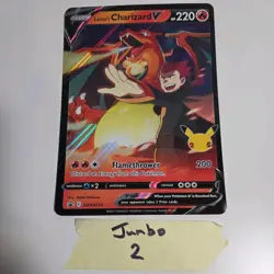 JUMBO Lance’s Charizard V Card SWSH133 Pokemon Celebrations - Image 1