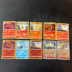 Pokemon Card Lot 10x TCG Ninetales Reverse Holos Non Holos - Image 1