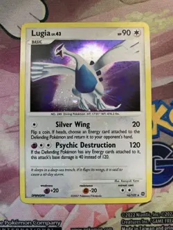 Lugia 14/132 MP Holo Rare w/ 4 Swirls and HOLO BLEED Secret Wonders Pokemon Card - Image 1