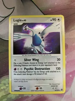 Lugia 14/132 MP Holo Rare w/ 4 Swirls and HOLO BLEED Secret Wonders Pokemon Card - Image 2