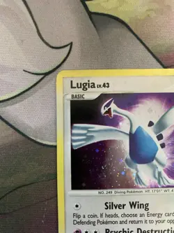 Lugia 14/132 MP Holo Rare w/ 4 Swirls and HOLO BLEED Secret Wonders Pokemon Card - Image 3