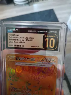 Pikachu EX Japanese Terastral Ultra Rare Holo Pristine 10 CGC Pokemon Card #236 - Image 2