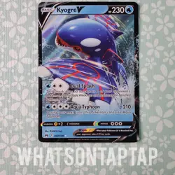 Pokemon Card Kyogre V 037/159 Ultra Rare Sword Shield Crown Zenith Singles LP - Image 1