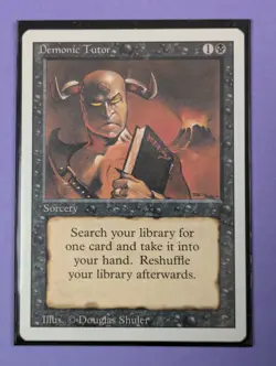 MTG Magic The Gathering: Revised Edition: Demonic Tutor Uncommon - NM - Image 1