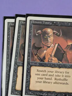 MTG Magic The Gathering: Revised Edition: Demonic Tutor Uncommon - NM - Image 4