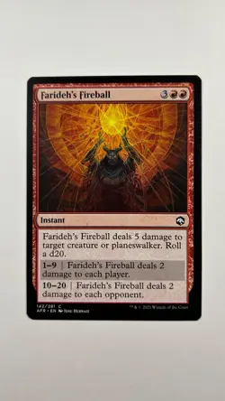 MTG Adventures in the Forgotten Realms Farideh's Fireball 142/281 - Image 1