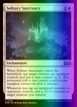 MTG Magic the Gathering Solitary Sanctuary (30/475) Wilds of Eldraine NM FOIL - Image 1