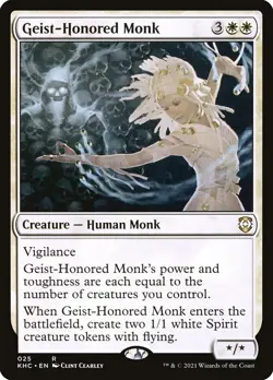 MTG Magic the Gathering Geist-Honored Monk (25/135) Kaldheim Commander NM - Image 1