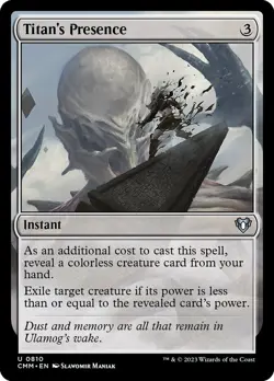 MTG Magic the Gathering Titan's Presence (810/1173) Commander Masters LP - Image 1