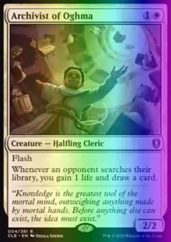 Archivist of Oghma (4/1080) Commander Legends Battle for Baldur's Gate NM FOIL - Image 1
