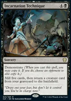 MTG Magic the Gathering Incarnation Technique (41/465) Commander 2021 NM - Image 1