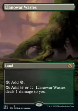 MTG Magic the Gathering Llanowar Wastes (299/416) The Brothers' War NM - Image 1