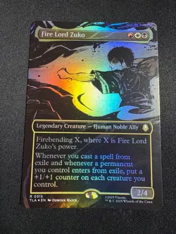 Fire Lord Zuko - BORDERLESS FOIL - MtG Avatar: the Last Airbender - Image 1