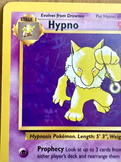 Hypno Pokemon TCG Fossil Set Unlimited 23/62 Rare Non-Holo LP - Image 4