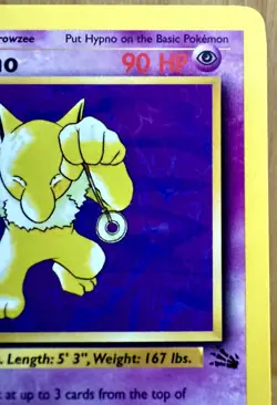 Hypno Pokemon TCG Fossil Set Unlimited 23/62 Rare Non-Holo LP - Image 5