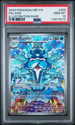 PALAFIN 200/197 PSA 10 POKEMON OBF EN-OBSIDIAN FLAMES ILLUSTRATION RARE - Image 1