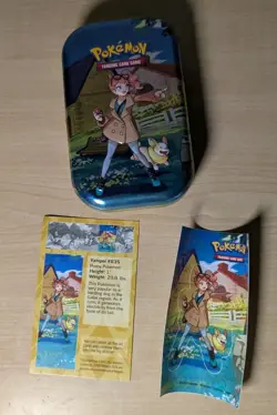 Pokemon Crown Zenith Empty Mini Tin - Sonia & Yamper w/ Sticker - Image 1