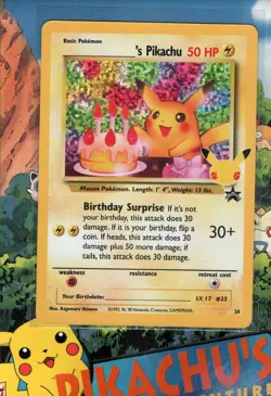 Pokemon TCG Birthday Pikachu 24 Celebrations Classic Collection NM/M - Image 1