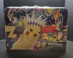 Brand New Sealed Pokemon Surging Sparks 2024 Fall Collectors Chest Tin Lunchbox - Image 1
