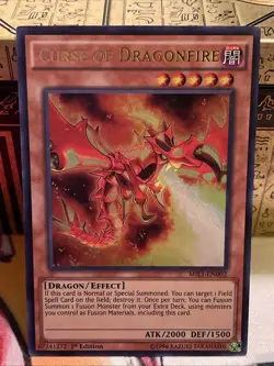 Yugioh! Curse of Dragonfire MIL1-EN002 Ultra Rare 1st Edition NM - Image 1